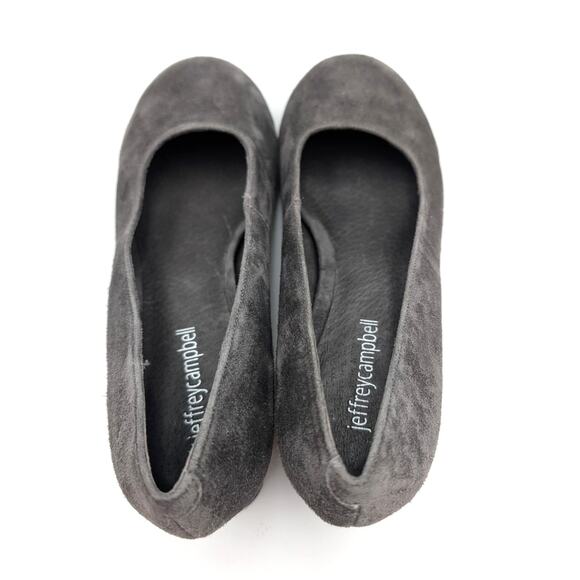 Jeffrey Campbell Suede Birdie Block Heeled Pump Women's Gray Size US8 EU39 - Picture 6 of 11